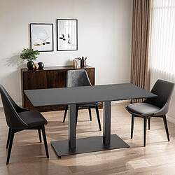 Alterego Table / bureau design 'AUSTIN' noir - 160x80 cm