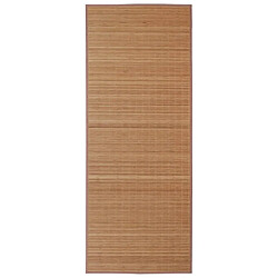 vidaXL Tapis en bambou marron à latte rectangulaire 80 x 300 cm