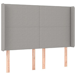 Acheter Maison Chic Tête de lit scandinave à LED,meuble de chambre Gris clair 147x16x118/128 cm Tissu -MN54931