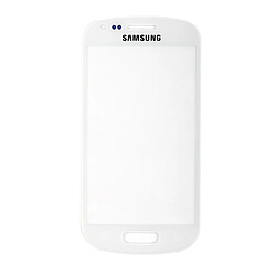 Vitre écran de façade blanche + adhésif pour Samsung Galaxy S3 mini I8190