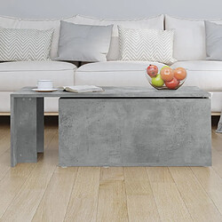 Acheter Maison Chic Table basse,Table Console Table d'appoint, Table pour salon Gris béton 150x50x35 cm Aggloméré -MN87052