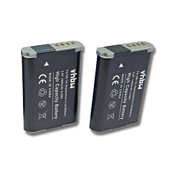 Set de 2 batteries vhbw Li-Ion 1800mAh (3.7V) pour caméra, caméscope Canon Legria Mini X, Vixia Mini X comme NB-12L.