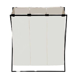 WENKO Panier à linge XL avec 3 compartiments - Beige