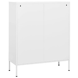 Acheter vidaXL Armoire de rangement Blanc 80x35x101,5 cm Acier