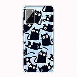 Coque en TPU impression de motif claire Chats noirs pour votre Samsung Galaxy A41 (Global Version)