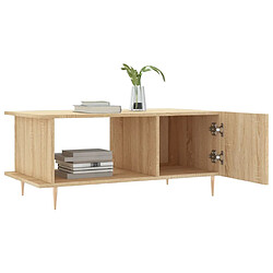 Avis vidaXL Table basse chêne sonoma 90x50x40 cm bois d'ingénierie