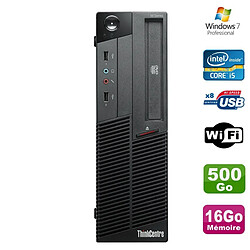 PC Lenovo Thinkcentre M90P 5864 Core i5-650 3.2GHz 16Go 500Go Graveur WIFI W7 - Occasion