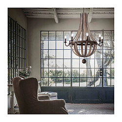 Ideal Lux Suspension Bois MILLENNIUM 8 ampoules