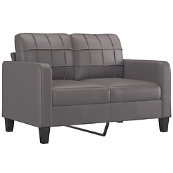 Avis Maison Chic Ensemble de canapés 2 pcs avec coussins, Canapé droit Sofa pour Salon Gris Similicuir -GKD971464