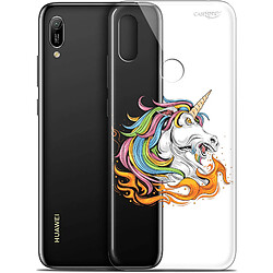 Caseink Coque arrière Huawei Y6 2019 (6.1 ) Gel HD [ Nouvelle Collection - Souple - Antichoc - Imprimé en France] Licorne de Feu