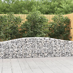 vidaXL Paniers à gabions arqués 9 pcs 400x30x60/80 cm Fer galvanisé