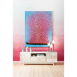 Acheter Karedesign Tableau Touched fleurs pirogue bleu et rose 120x160cm Kare Design