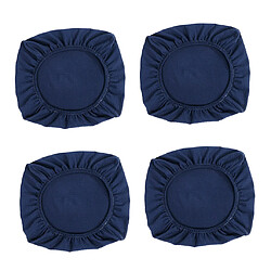 Acheter 4pcs jacquard polyester stretch mariage siège à manger chaise couvrir bleu foncé_m