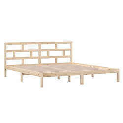 Avis Maison Chic Lit adulte - Lit simple Cadre de lit,Structure du lit Contemporain Bois de pin massif 140x190 cm -MN88752