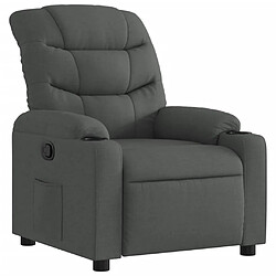 vidaXL Fauteuil inclinable Gris foncé Tissu