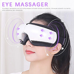 Avis Universal Soins pour les yeux Bluetooth Masseur pour les yeux Vibration Spa Musique Air pliable Pression Chauffage Appareil Massage pour la fatigue des yeux | Appareil de beauté pour usage domestique (blanc)