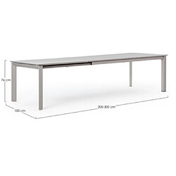 Bizzotto Table extérieure Konnor table extensible 200-300x110 pas cher