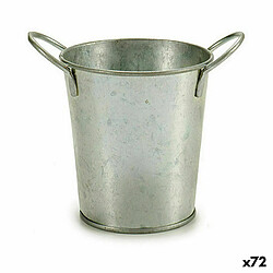 Ibergarden Cache-pot Seau Argenté Zinc 16 x 12 x 11 cm (72 Unités)