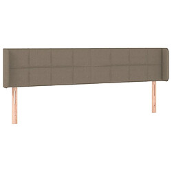 Maison Chic Tête de lit moderne avec oreilles pour chambre - Décoration de lit Taupe 183x16x78/88 cm Tissu -MN87041