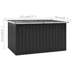 vidaXL Boîte de rangement de jardin Anthracite 171x99x93 cm pas cher