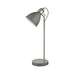 Luminaire Center Lampe de table Frederick Chrome satiné,Gris mat 1 ampoule 5,1cm