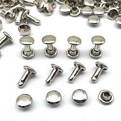 Avis 300 sets double caps rivets pour sacs chaussures cuir 6x8mm