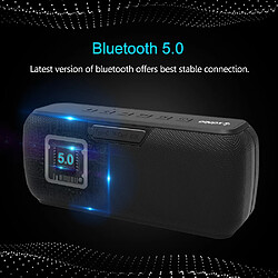 Universal Haut-parleur Bluetooth noir BT5.0 Haut-parleur portable IPX5 étanche 15H de lecture avec assistant vocal Subwoofer |(Le noir) pas cher