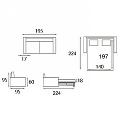 Acheter Inside 75 Canapé lit 3 places MASTER convertible EXPRESS 140 cm microfibre gris graphite, MATELAS 18 CM INCLUS.