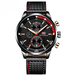 MINI Focus MF0017G Montre Sportive avec Bracelet en Cuir - Noir