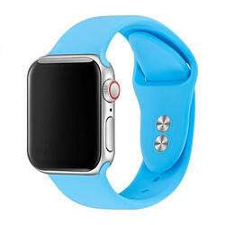 Bracelet En Silicone Lisse Phonecare Compatible avec Apple Watch Series 10 - 42mm - Bleu Céu