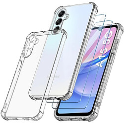 Coque Pour Samsung Galaxy A15 Silicone Transparente Angles Renforces + 2 Verres Trempes Little Boutik©