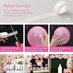 Euro Mega Kit Ballon guirlande Arc Ballons 115pcs rose or blanc pack arc pour anniversaire mariage fête