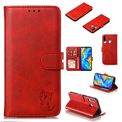 Wewoo Coque Fashion Etui de protection en cuir pour Huawei P30 Lite rouge