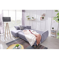 Avis Bestmobilier Lena - canapé d'angle réversible convertible - 4 places - style scandinave