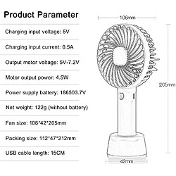 Avis Ventilateur Portatif Rechargeable USB Portable-Rose