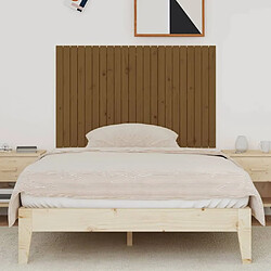 Avis Maison Chic Tête de lit scandinave pour lit adulte,Meuble de chambre murale Marron miel 140x3x90 cm Bois massif de pin -MN65373