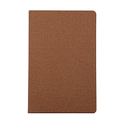 Wewoo Housse en cuir à rabat horizontal Texture Textile Stretch pour Galaxy Tab S6 T860avec support Marron