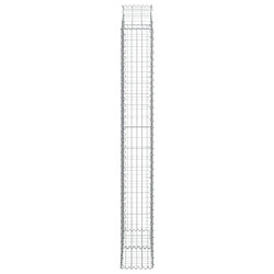 Avis vidaXL Panier de gabions arqué 100x30x220/240 cm Fer galvanisé