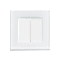 Ledkia Module Double Obturateur avec Plaque Crystal Modern Blanc