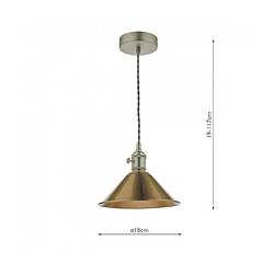 Luminaire Center Suspension Hadano Laiton Vielli,chrome antique 1 ampoule 117cm