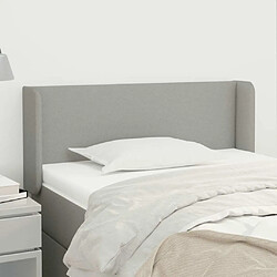 Maison Chic Tête de lit scandinave avec oreilles,meuble de chambre Gris clair 83x16x78/88 cm Tissu -MN38218