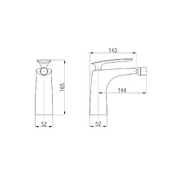 Rav Mitigeur bidet TIGRIS en chrome embout orientable