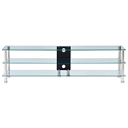 vidaXL Meuble TV transparent 150x40x40 cm verre trempé