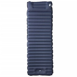 vidaXL Matelas de camping autogonflant avec oreiller 1 personne gris