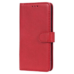 Wewoo Housse Coque Pour Huawei Honor 10i Étui de protection à rabat horizontal de couleur unie avec support et fentes cartes et portefeuille et cadre photo et lanière rouge