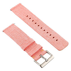 Wewoo Bracelet pour montre connectée Dragonne en toile mode simple Fitbit Versa / 2 Coral