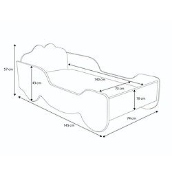 Avis Kobi Lit enfant Calèche 140x70