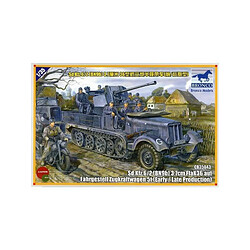 Bronco Models Maquette Véhicule Sd Kfz 6/2 (bn9) 3.7cm Flak36 Auf Fahrgestell Zugkraftwagen 5t (early Production)