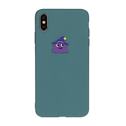 Coque en TPU + PU poupée animale enduite sorcier pour votre Apple iPhone XS/X 5.8 pouces