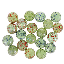 20x 16mm billes de verre clair enfants jeu jouet vase aquarium décor vert